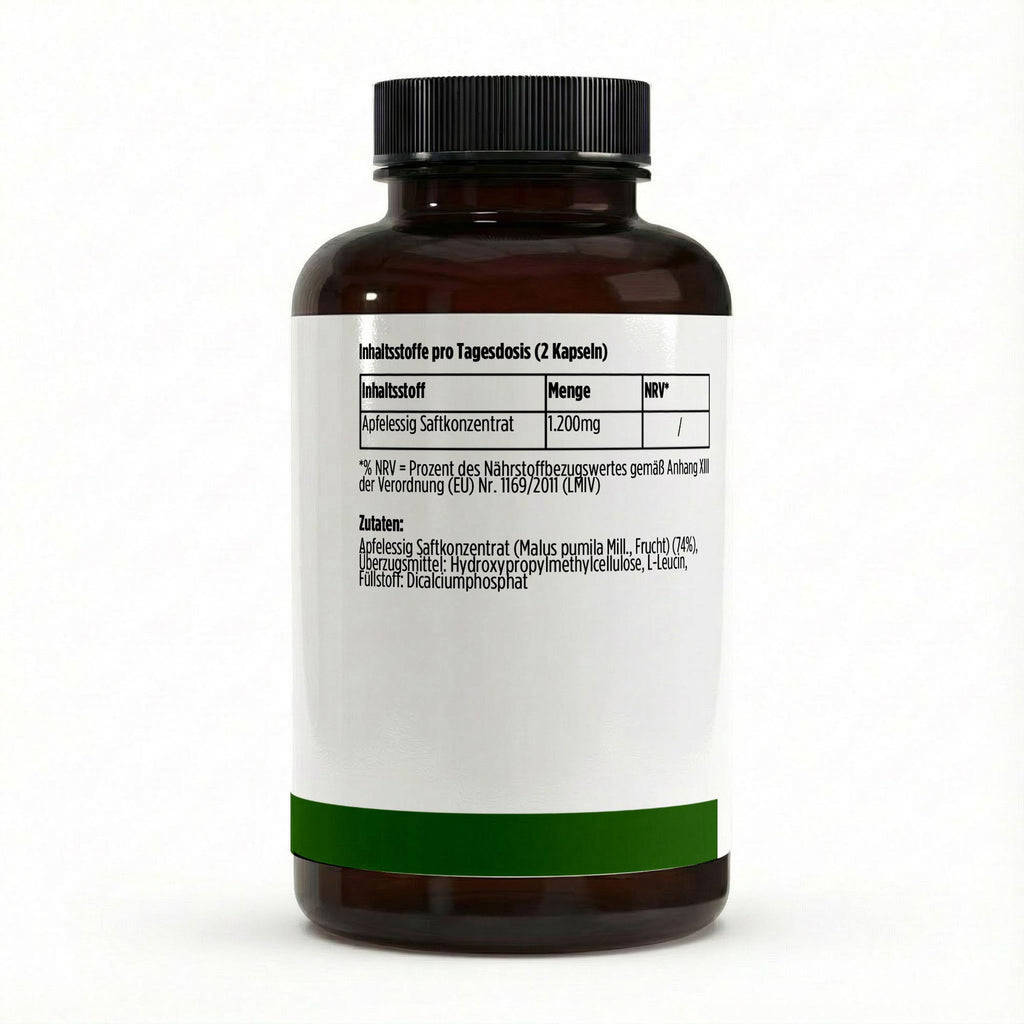  Apfelessig Extrakt Kapseln (600mg je Kapsel) - 120 vegane Kapseln