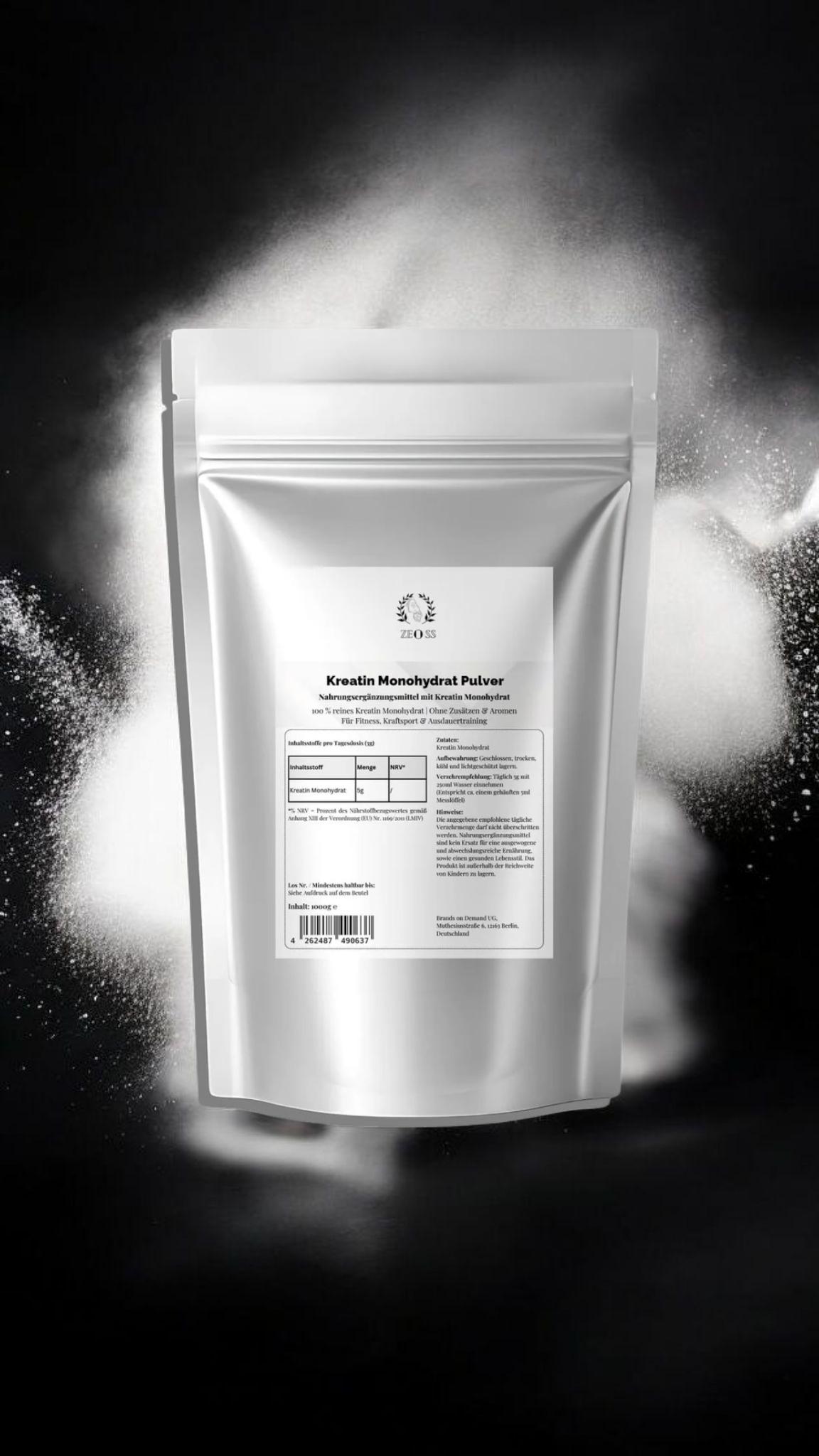 Kreatin Monohydrat - 1000g Doypack