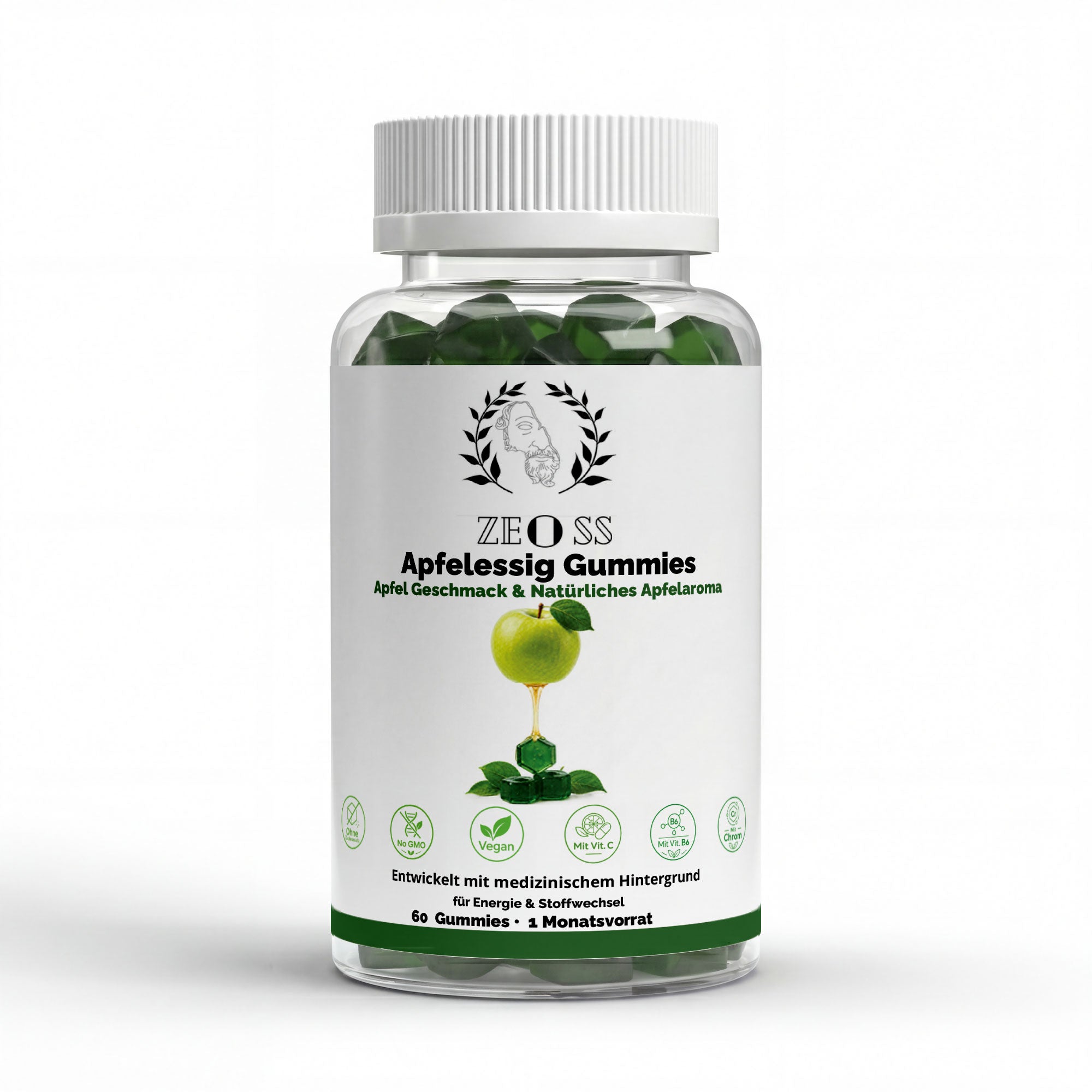 ZEOSS Apfelessig + C + B6 + Chrom Gummies - 60 Stk