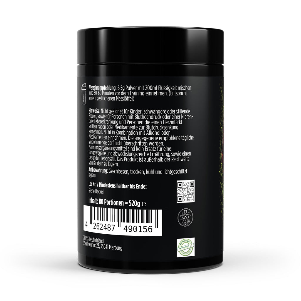 ZEOSS BEAST MODE – ZOURX Pre-Workout Booster - 520g