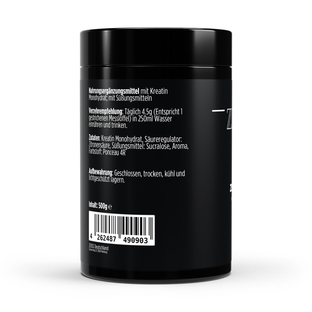 ZEOSS CREA+ Himbeer  Kreatin Monohydrat - 500g