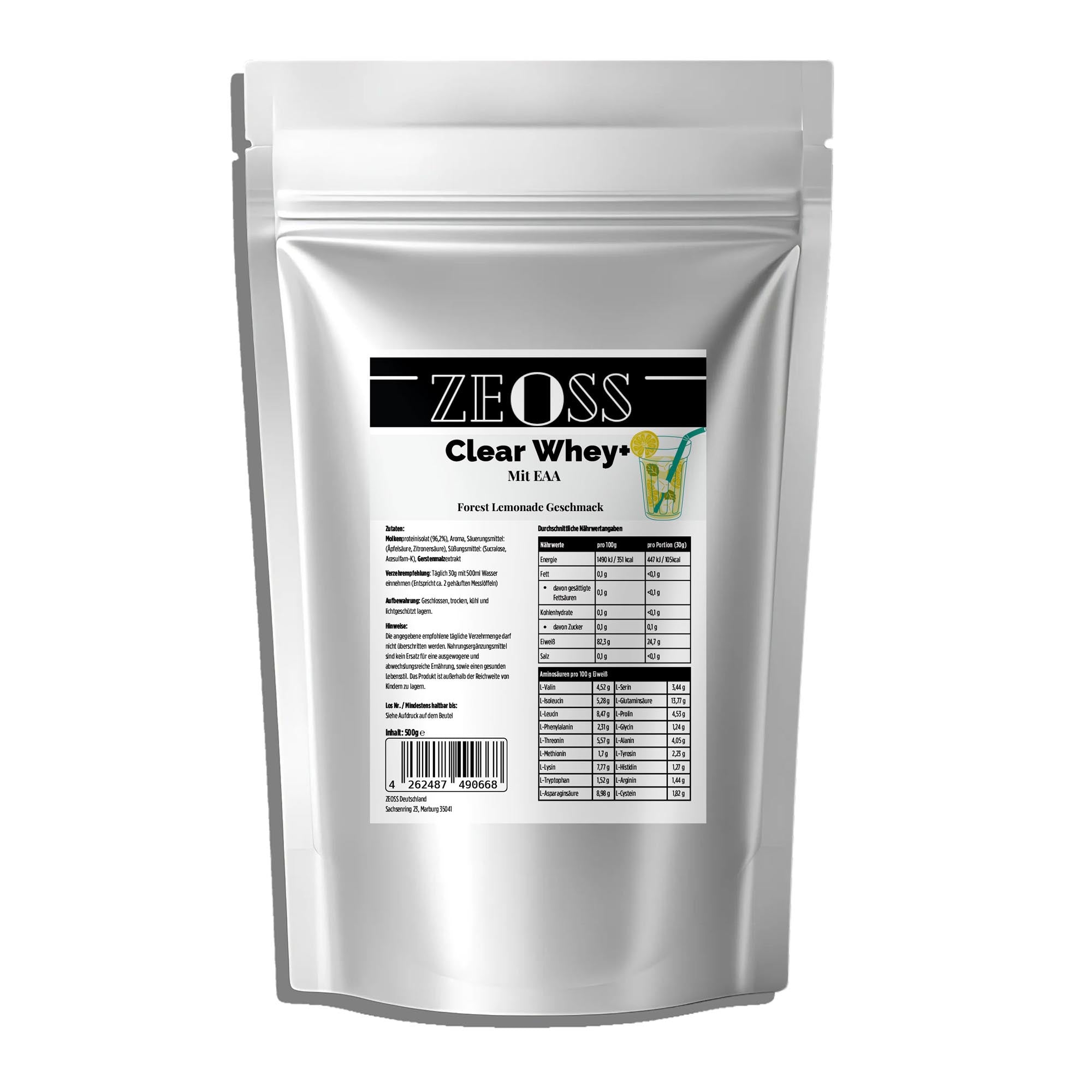 ZEOSS Clear Whey Protein Eis Forest Zitrone - 500g