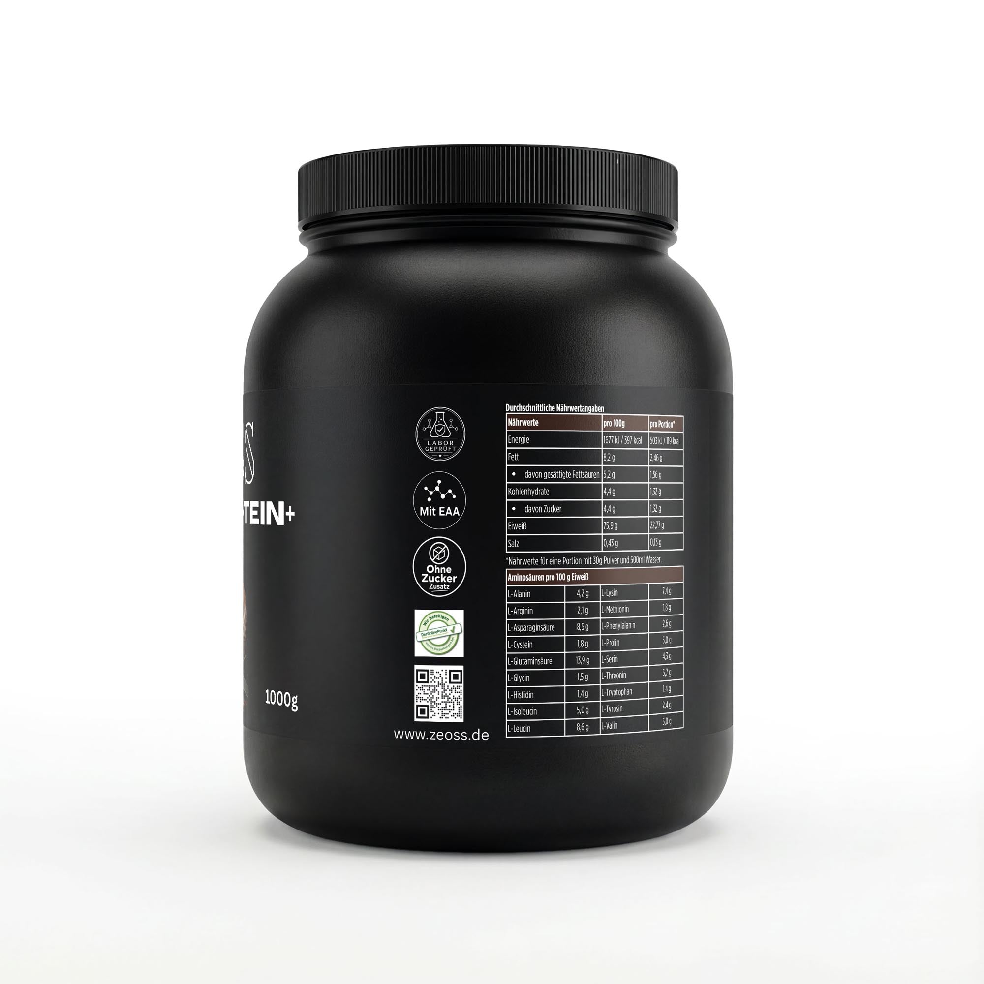 ZEOSS Premium Whey+ Protein schoko-sahne - 1.000g